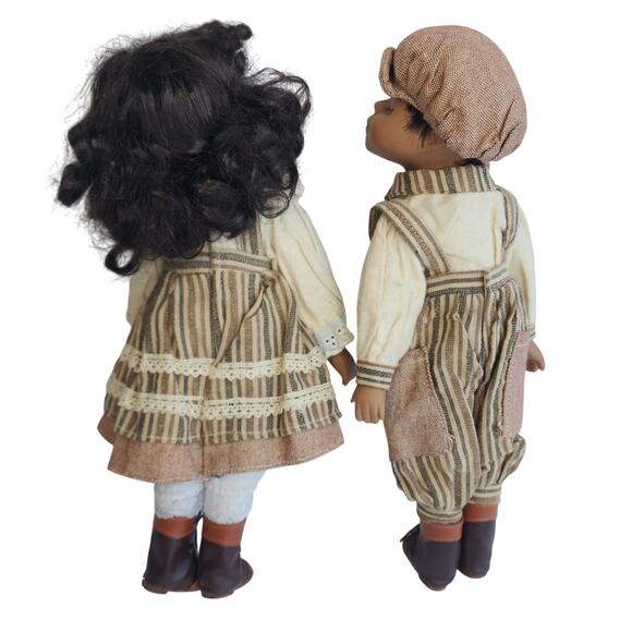 Vintage Pair of American Porcelain Dolls Boy Girl Victorian dress - Picture 5 of 7